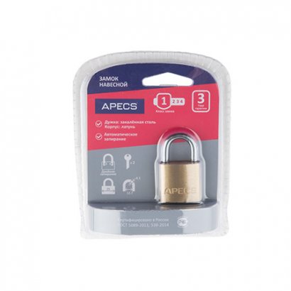 Замок висячий Apecs PDB-01-25