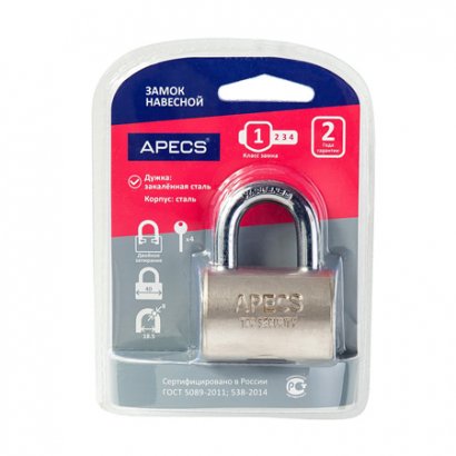 Замок висячий Apecs PDS- 32-40