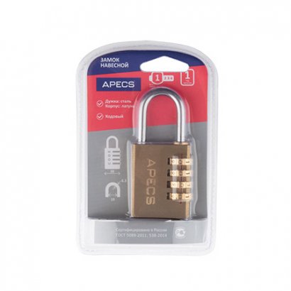 Замок висячий Apecs PDB-40-38-CODE кодовый