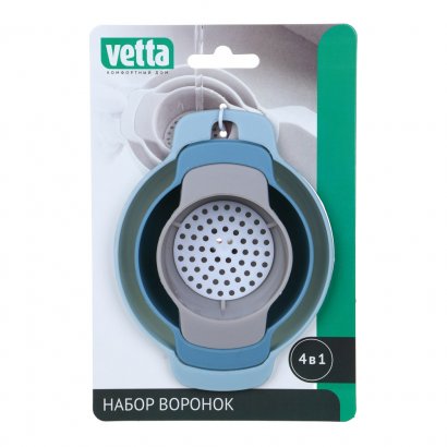 Воронки  VETTA  (3шт.+ сетка)  пластик