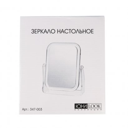 Зеркало настольное  15*18 / d-14см  пластик стекло