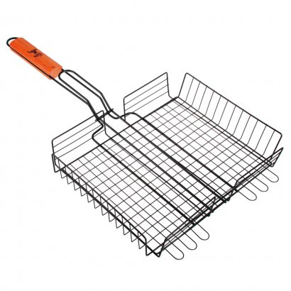 Решетка для барбекю  GRILLBOOM  глубокая антипригарная  30 х 24 х 6 см