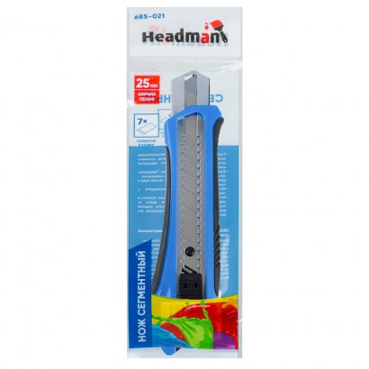 Нож пистолетный HEADMAN 25 мм  пластик металл