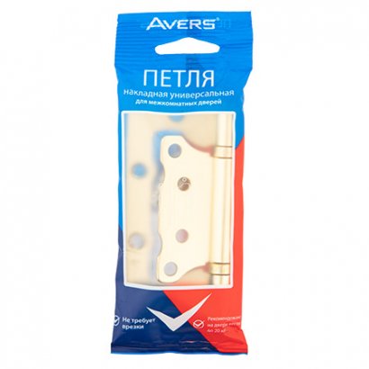 Петля накладная  AVERS  100*75*2,5-B2-G  золото  100 мм