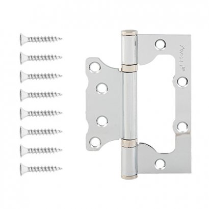 Петля накладная  AVERS  100*75*2,5-B2-CR  хром  100 мм
