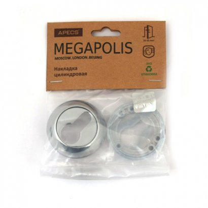 Накладки на цилиндр  MEGAPOLIS  DP-C-0802-CR