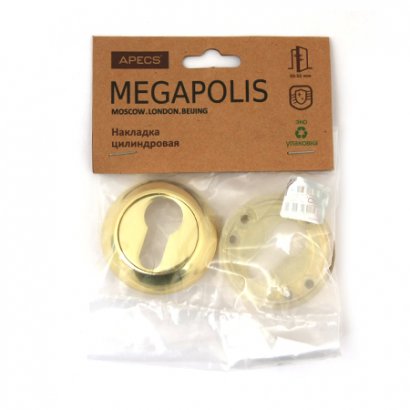 Накладки на цилиндр  MEGAPOLIS  DP-C-0802-GM