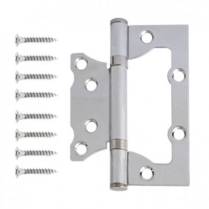Петля накладная Vanger  100*75*2-P2-CR  хром  (без врезки)