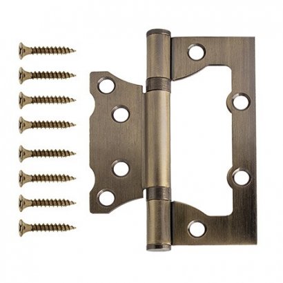 Петля накладная Vanger 100*75*2-P2-AB  бронза