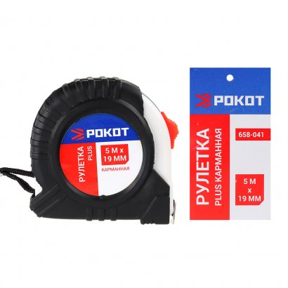 Рулетка  РОКОТ  5 м  PLUS  карманная