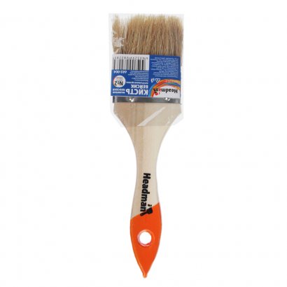 Кисть плоская  HEADMAN BASIC  50мм / 2&quot;  деревянная ручка