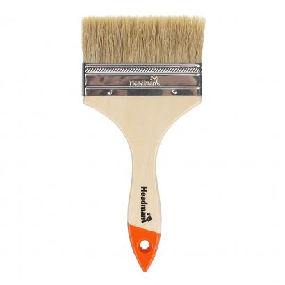 Кисть плоская  HEADMAN BASIC 100мм / 4&quot;  деревянная ручка