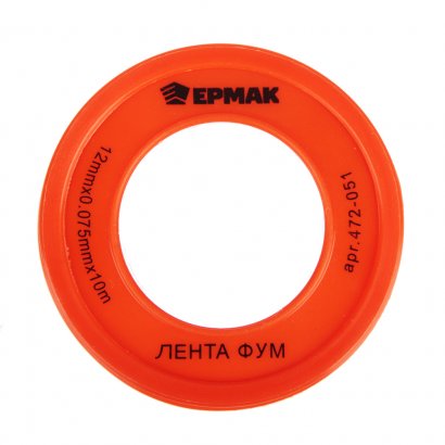 Лента сантех. ФУМ  ЕРМАК  12мм х 10 м