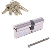 Цилиндровый механизм Apecs SМ-80(35/45)-NI 5кл. перф.ключ,хром кл/кл