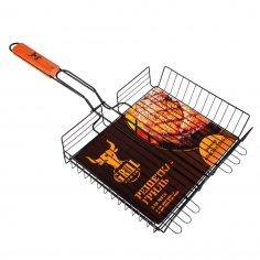 Решетка для барбекю  GRILLBOOM  глубокая антипригарная  30 х 24 х 6 см