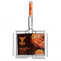 Решетка для барбекю  GRILLBOOM  глубокая антипригарная  30 х 24 х 6 см