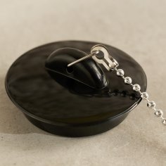 Пробка для раковины с цепочкой 29см  резина  d-4,5см