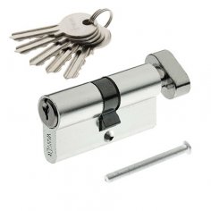 Механизм цилиндровый VANGER EL-60-C-NI 5кл. хром кл/ручка