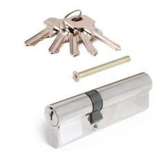 Цилиндровый механизм Apecs SC-90(30/60)-NI 5кл. хром кл/кл