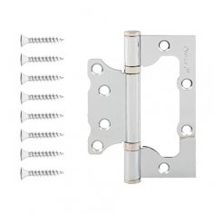 Петля накладная  AVERS  100*75*2,5-B2-CR  хром  100 мм