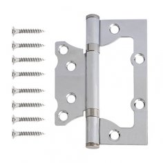Петля накладная Vanger  100*75*2-P2-CR  хром  (без врезки)
