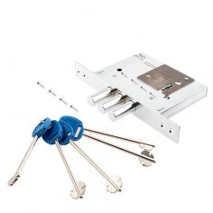 Замок врезной сувальдный KALE KILIT 257L-BS60-CP-L5KEY-(w/o SP, w/o Ros)-PB (75ММ) 257L0000035 (0003