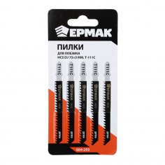 Пилки  ЕРМАК  (5шт.) T111C  75*3мм HCS EU  (дер.,пластик,груб..рез.)