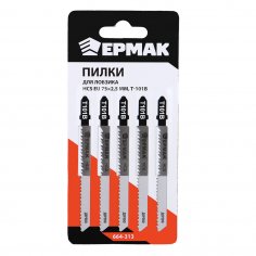 Пилки  ЕРМАК  (5шт.) T101B  75*2,5мм HCS EU  (дер.,пластик,чист.рез.)
