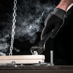 Ключ разводной  ЕРМАК  250 мм  черная обрезиненная  ручка