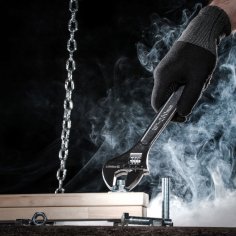 Ключ разводной  РОКОТ  250 мм / 10&quot; хром. ручка