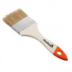 Кисть плоская  HEADMAN BASIC  63мм / 2,5&quot; натур. щет.,  дер,  ручка /12